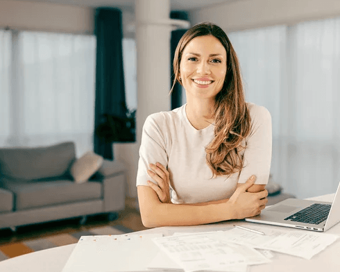 A Cloud Matrix IT client at her desk