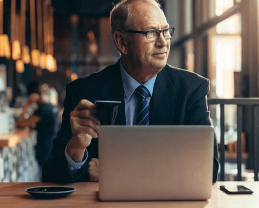 The association's director of technology at his desk, back to leading instead of hunting for files.